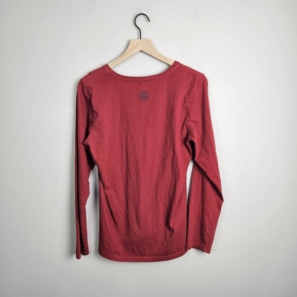 Life is Good Go Places Snowflake Jeep Cranberry LS Crusher Medium - Picture 8 of 8